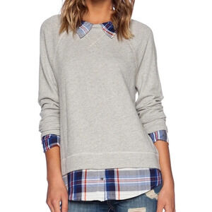 Soft Joie Diadem Sweater in Heather Grey & Porcelain size Medium Revolve